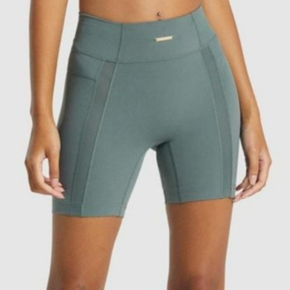 Gymshark Pants - Gymshark × Whitney Simmons V3 Mesh Shorts - Eucalyptus size Small